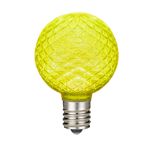 Yellow Diamond Faceted LED G40 Globe Bulbs - 5pk