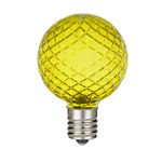 Yellow Diamond Faceted LED G40 Globe Bulbs - 5pk