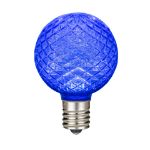 Blue Diamond Faceted LED G40 Globe Bulbs - 5pk