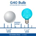 Blue Diamond Faceted LED G40 Globe Bulbs - 5pk