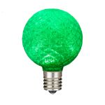 Green Diamond Faceted LED G40 Globe Bulbs - 5pk