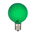 Green Diamond Faceted LED G40 Globe Bulbs - 5pk