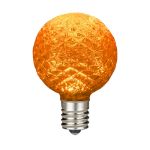 Orange Diamond Faceted LED G40 Globe Bulbs - 5pk