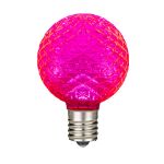 Pink Diamond Faceted LED G40 Globe Bulbs - 5pk