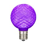 Purple Diamond Faceted LED G40 Globe Bulbs - 5pk