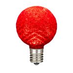 Red Diamond Faceted LED G40 Globe Bulbs - 5pk