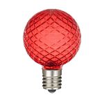 Red Diamond Faceted LED G40 Globe Bulbs - 5pk