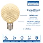 Red Diamond Faceted LED G40 Globe Bulbs - 5pk