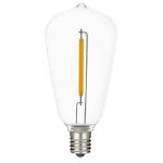 Pure White - ST38 - E12 Plastic Filament LED Replacement Bulbs - 25 Pack
