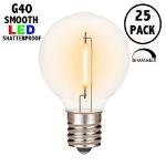 Ultra Warm White - G40 - Plastic Filament LED Replacement Bulbs - 25 Pack