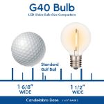 Ultra Warm White - G40 - Plastic Filament LED Replacement Bulbs - 25 Pack