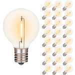 Ultra Warm White - G40 - Plastic Filament LED Replacement Bulbs - 25 Pack