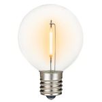 Ultra Warm White LED G50 Plastic Filament LED Globe Bulbs - 25pk