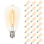 Ultra Warm White - ST38 - E12 Plastic Filament LED Replacement Bulbs - 25 Pack