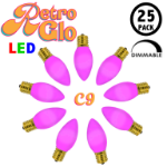 C9 RetroGlo Vintage Purple Ceramic LED Replacement Bulbs - 25 Pack