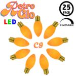 C9 RetroGlo Vintage Yellow Ceramic LED Replacement Bulbs - 25 Pack