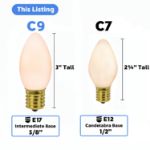C9 RetroGlo Vintage Yellow Ceramic LED Replacement Bulbs - 25 Pack