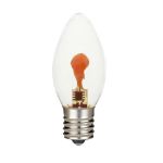 5 Pack LED Flicker Flame C9 LED Plastic Intermediate Base e17 Bulbs