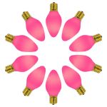 C7 RetroGlo Vintage Pink Ceramic LED Replacement Bulbs - 25 Pack