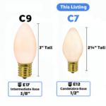 C7 RetroGlo Vintage Teal Ceramic LED Replacement Bulbs - 25 Pack