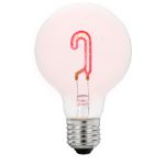 LED Candy Cane Upright Decorative Filament G80 Medium Base Glass Bulb - 1pk