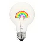 LED Rainbow Upright Decorative Filament G80 Medium Base Glass Bulb - 1pk