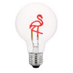 LED Flamingo Upright Decorative Filament G80 Medium Base Glass Bulb - 1pk
