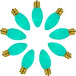 C9 RetroGlo Vintage Teal Ceramic LED Replacement Bulbs - 25 Pack