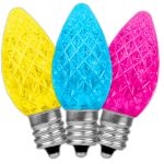 NL Select Yellow/Teal/Pink C7 LED Replacement Bulbs 25 Pack