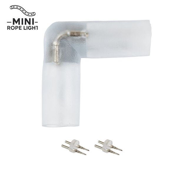 LED Mini Rope Light L Connector for 3/8" 2 Wire Mini Rope Light