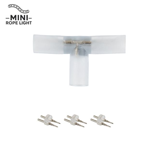 LED Mini Rope Light T Connector for 3/8" 2 Wire Mini Rope Light