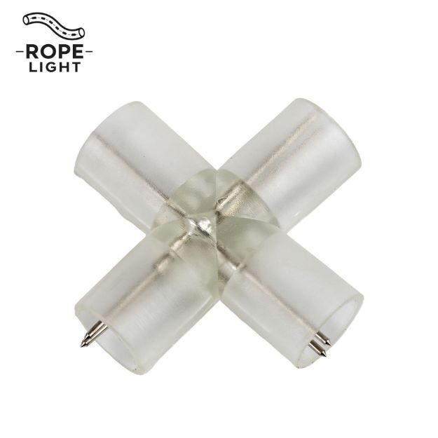 LED Rope Light X Connector for 1/2" 2 Wire Rope Light