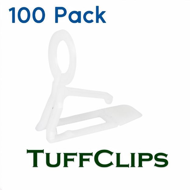 100 pack of white C9 Tuff Tile Clips