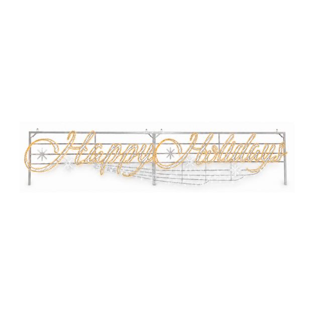 Happy Holidays commercial LED light display