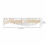 Happy Holidays display dimensions infographic