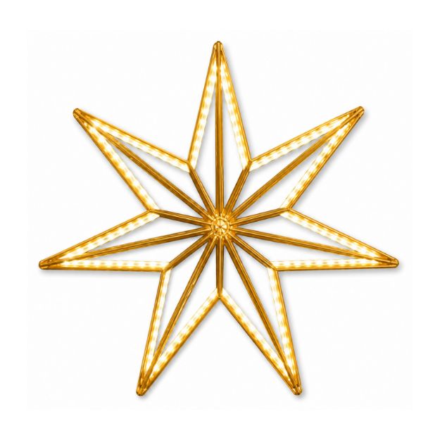 Gold seven-point commercial LED star display