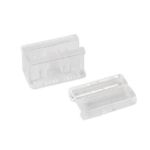 Universal clear wire end cap housing and slide-on cover