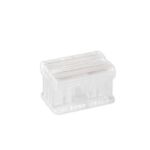 Universal clear SPT wire end cap assembled