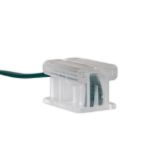 Clear wire end cap showing separated insulated conductors