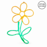 29" Yellow Flower LED Rope Light Motif