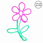 29" Pink Flower LED Rope Light Motif