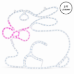 24" Easter Bunny LED Rope Light Motif