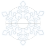 5 foot pure white LED rope light snowflake on a white background