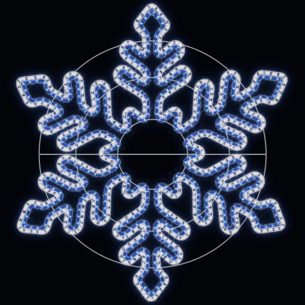 Large Rope Light Snowflakes