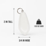 Size diagram showing a single weight at 2 inches tall and 3/4 inch wide, 1.92 oz each