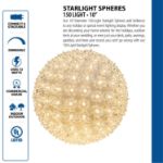 150 Light 10" Clear Twinkling Starlight Spheres