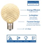 Blue Diamond Faceted LED G40 Globe Bulbs - 5pk
