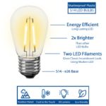 Dual Filament Warm White S14 LED Plastic Medium Base e26 Bulbs  - 25pk