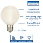 Frosted Warm White LED G50 Plastic Filament LED Globe Bulbs - 25pk