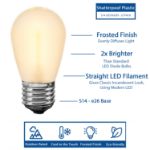 Frosted Warm White S14 LED Plastic Filament Medium Base e26 Bulbs  - 25pk